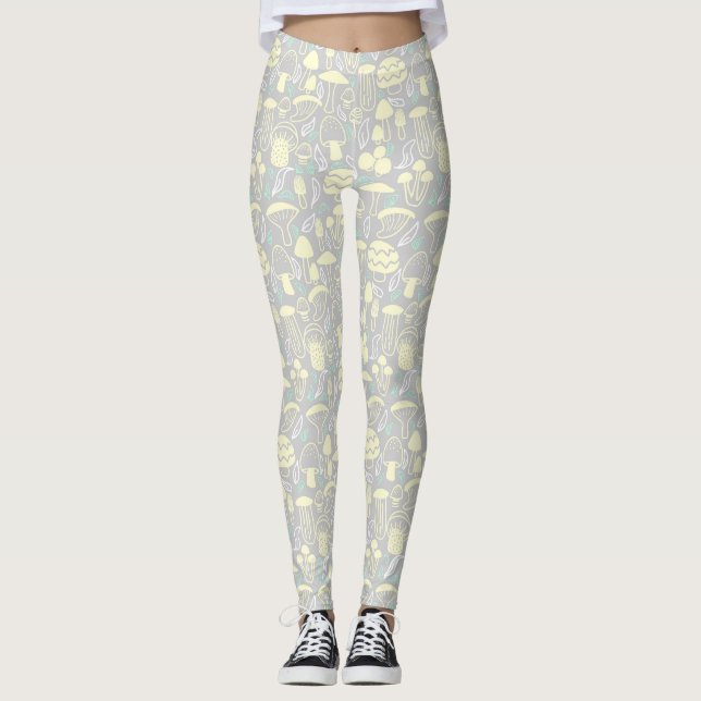 Legging Creme de Cinza de cogumelo (Frente)
