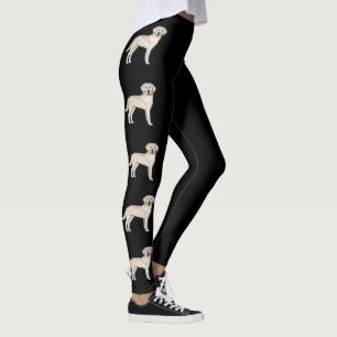 Legging Creme inglês Labrador Retriever Cute Dogs Black