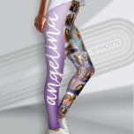 Legging Criar uma Colagem de Fotos Personalizada 18 Fotos<br><div class="desc">Use sua foto ou fotos favoritas para fazer um espetáculo divertido para compartilhar com amigos. Você pode alterar a cor do plano de fundo quando clicar na área personalizar.</div>