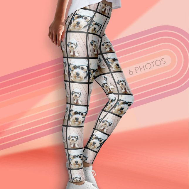 Legging Criar uma Colagem de Fotos Personalizada com 6 Fot (Custom Leggings with 6 Photos)
