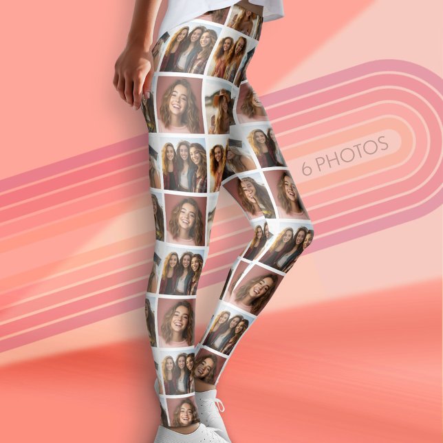 Legging Criar uma Colagem de Fotos Personalizada com 6 Fot (Custom Leggings with 6 Photos)