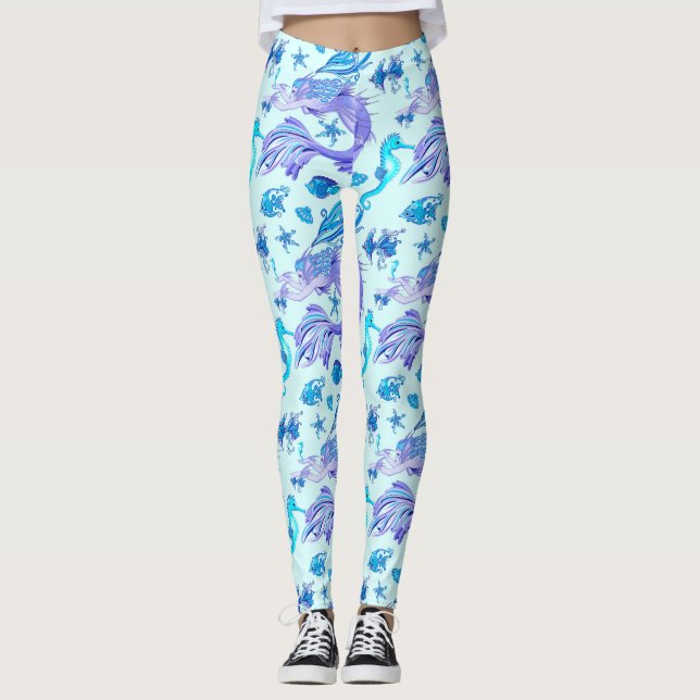 Legging Criatura De Fada Roxa Sereia (Frente)