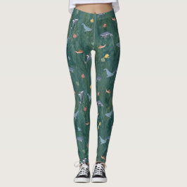 Legging Criaturas do Oceano (Baleia, Polvo & Tubarão)