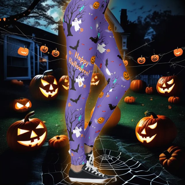 Legging Criaturas e doces engraçados de Halloween (Criador carregado)
