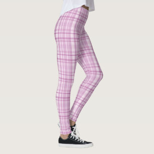 Legging Crie a sua própria Xadrez roxa Lavanda