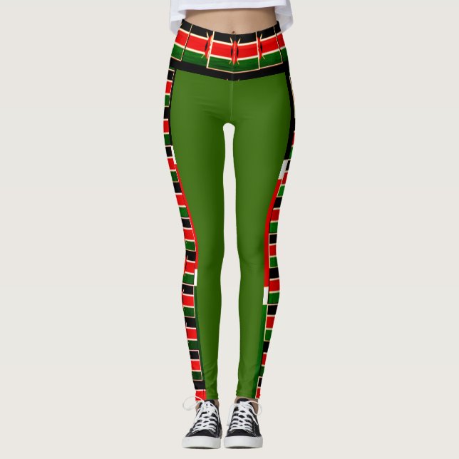 Legging Crie as suas próprias Cores de Bandeira Nacionais  (Frente)