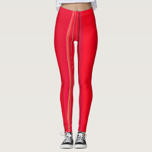 Legging Crie o seu impressão personalizado elegante e verm