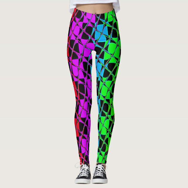 Legging Crie o seu próprio design luminoso à noite (Frente)