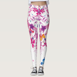 Legging Crie o seu próprio padrão de vestuário floral da b
