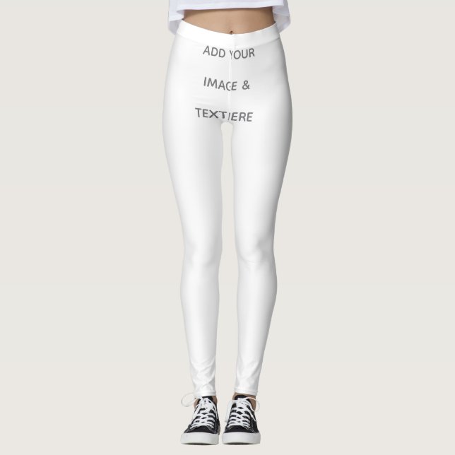 Legging Crie seu próprio branco (Frente)
