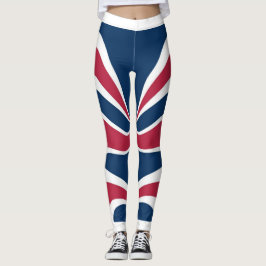 Legging Crie seu próprio design branco vermelho