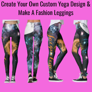 Legging Crie seu próprio Design de ioga personalizado e fa