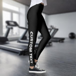 Legging Crie seu próprio preto personalizado<br><div class="desc">Crie As Próprias Leggings Pretas Personalizadas.</div>