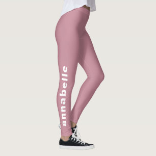 Legging Crie seu próprio Rosa de pó minimalista Yoga