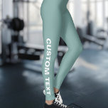 Legging Crie seu próprio Teto Personalizado<br><div class="desc">Crie Suas Próprias Leggings Teais Personalizadas.</div>