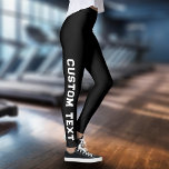 Legging Crie seu próprio texto personalizado<br><div class="desc">Crie Suas Próprias Leggings De Texto Personalizadas.</div>