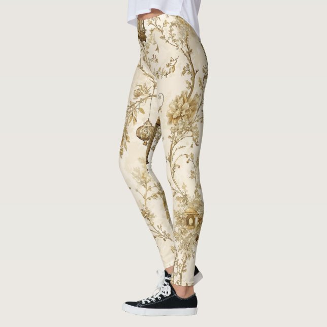 Legging Crie Seu Próprio Toile Floral de Lanternas Mágicas (Esquerda)