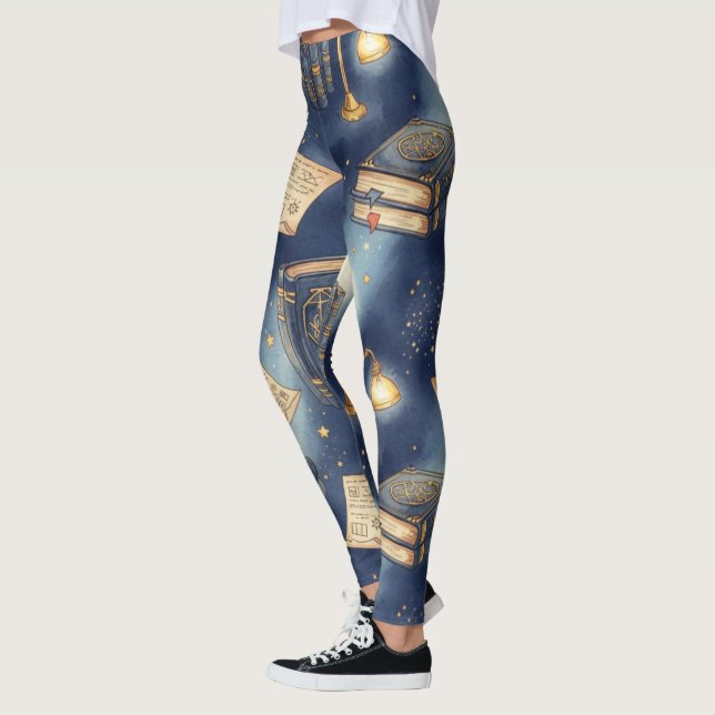 Legging Crie Seus Próprios Estudos de Feitiços Mágicos Azu (Esquerda)