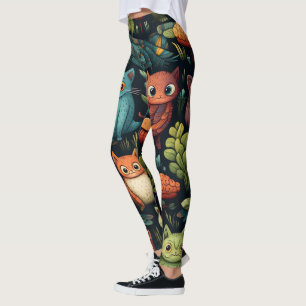 Legging Crie Seus Próprios Gatos Goblin Selvagens Preto