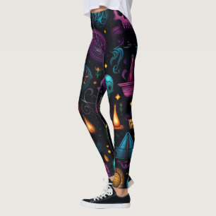 Legging Crie Seus Próprios Símbolos Coloridos & Caveiras P