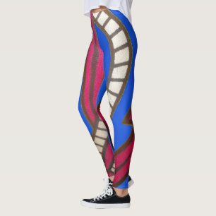 Legging Crie seus últimos jogos náuticos azuis ao ar livre