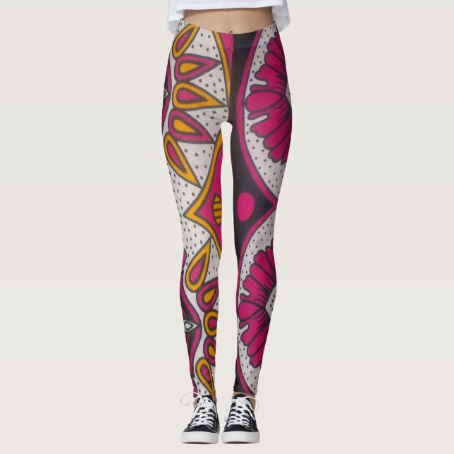 Legging Crie sua própria Bolinhas Última arte de Hakuna Ma (Frente)