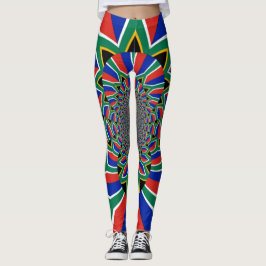Legging Crie suas lindas cores da bandeira da África do Su
