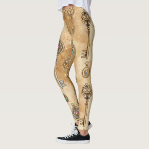 Legging Crie Suas Próprias Chaves Mágicas Douradas