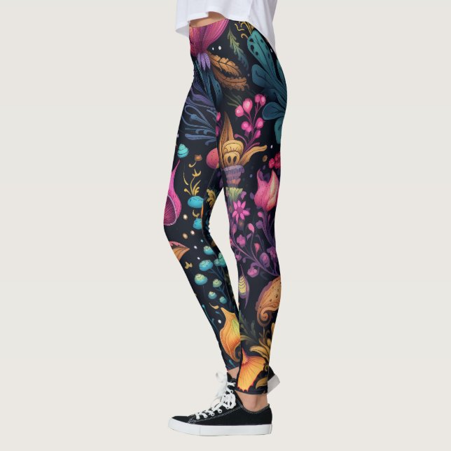 Legging Crie Suas Próprias Flores Mágicas Floral Multicolo (Esquerda)