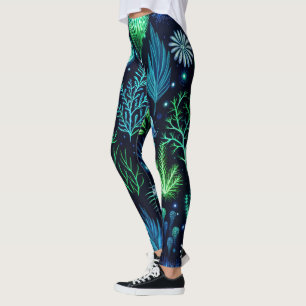 Legging Crie suas próprias flores silvestres etéreas de pr