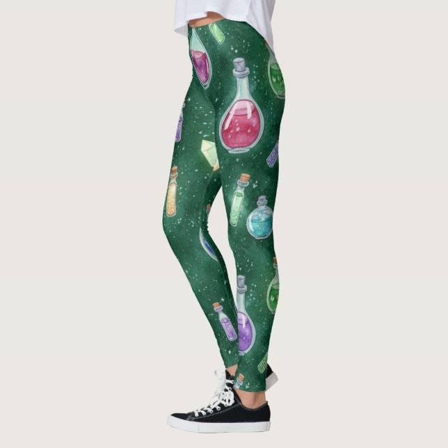 Legging Crie Suas Próprias Poções Mágicas Cristais Verde (Esquerda)