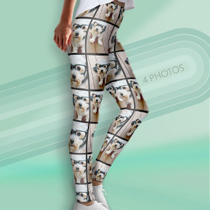 Legging Crie uma Colagem de Fotos Personalizada com 4 Foto
