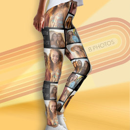 Legging Crie uma Colagem de Fotos Personalizada com 8 Foto