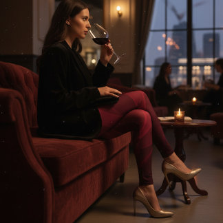 Legging Crimson Flame Abstract