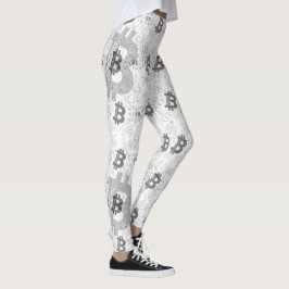 Legging Criptomoeda Branca do Bitmoeda Digital