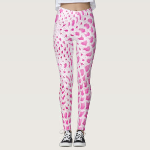 Legging Crochet Branco a Rosa