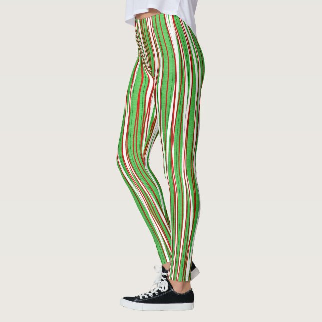 Legging Cruz de Natal, vermelha e verde (Esquerda)