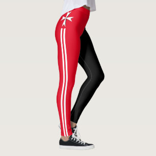 Legging Cruz Vermelha e Branca Malteses, Moda Knights / Ma