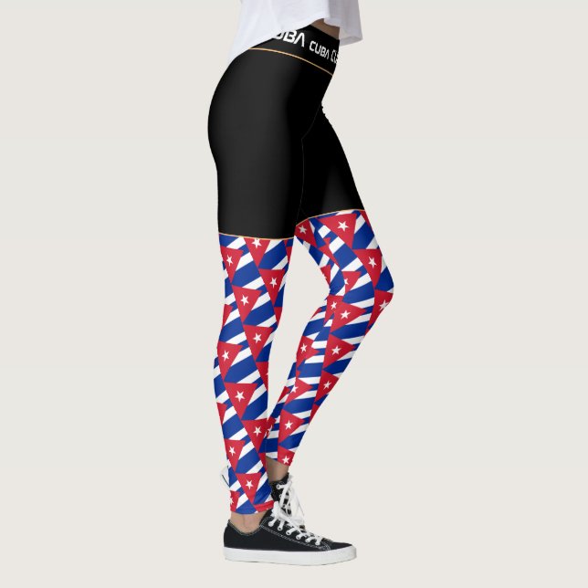 Legging Cuba e Bandeira cubana, fã viagem/esporte (Direita)