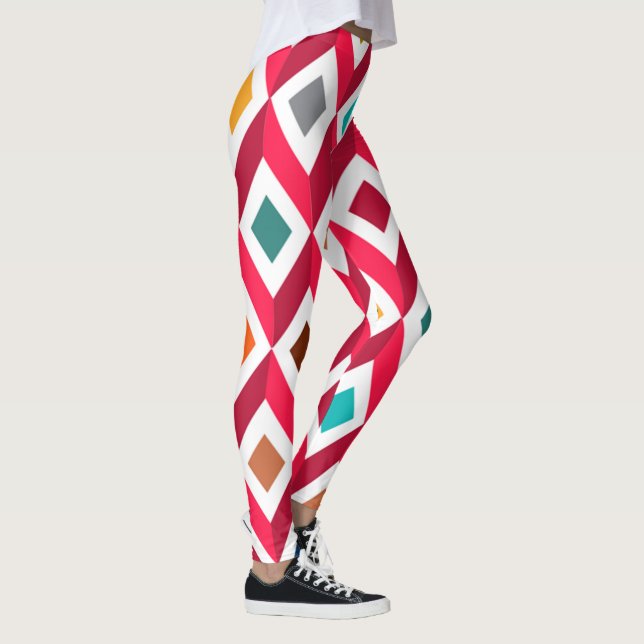 Legging Cubos 3D Rosa (Direita)