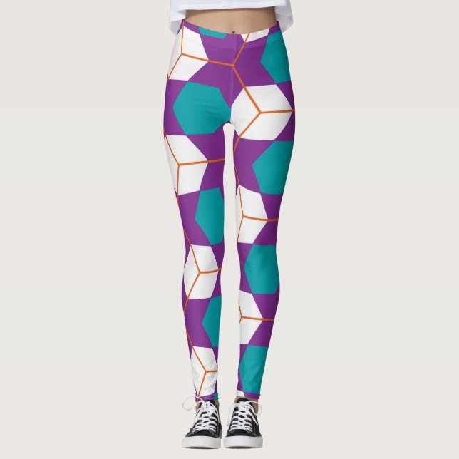 Legging Cubos em casquilho de mel (Frente)