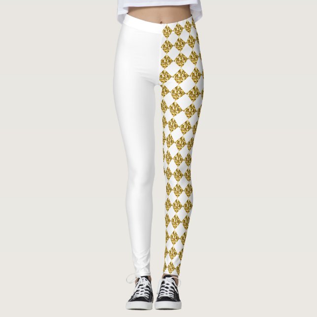 Legging Cuecas Brancas Ilusão Dourada (Frente)