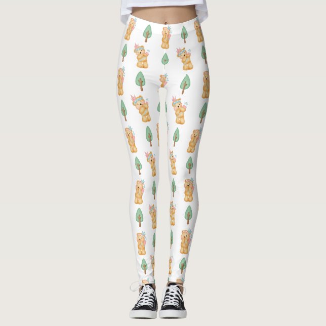 Legging Cuecas de ioga estampadas fofas (Frente)