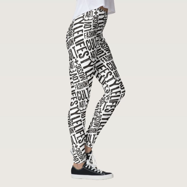 Legging CULTURA DE MODA DE ESTILO DE VIDA - preto (Direita)