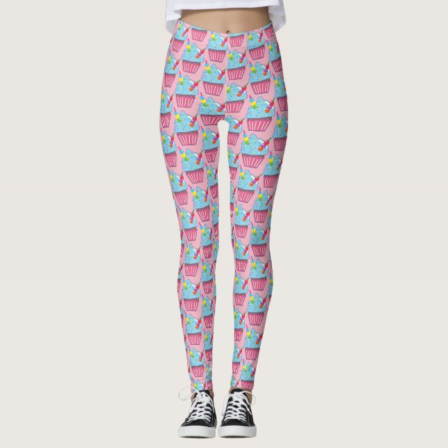 Legging Cupcake do Havaí azul (Frente)