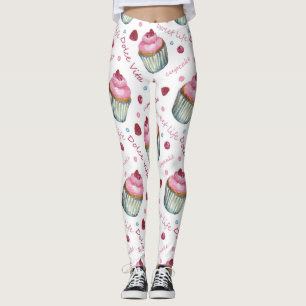 Legging Cupcakes de aquarela
