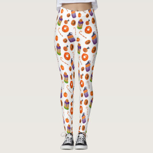 Legging Cupcakes de doces do Halloween Leguminosas