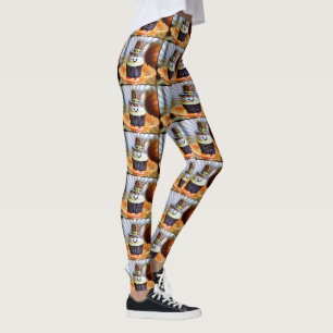 Legging Cupcakes do peregrino do pop art