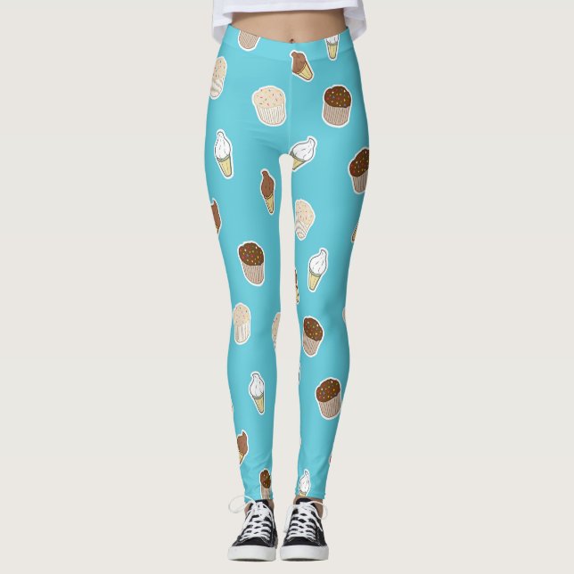 Legging Cupcakes doce e sorvete (Frente)