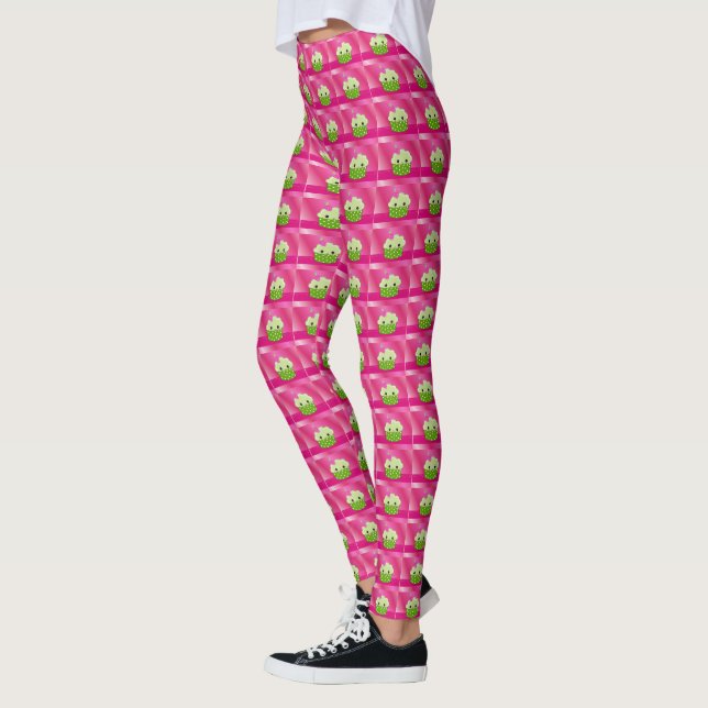 Legging Cupcakes Doces Rosa e Verde (Esquerda)